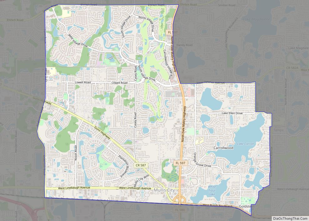 Map of Carrollwood CDP