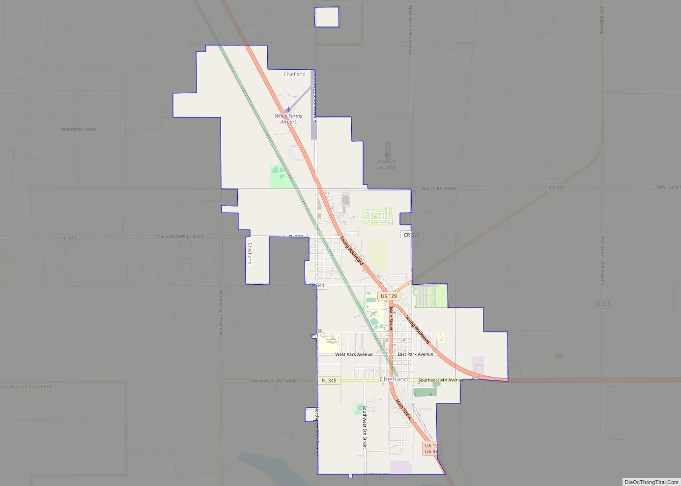 Map of Chiefland city