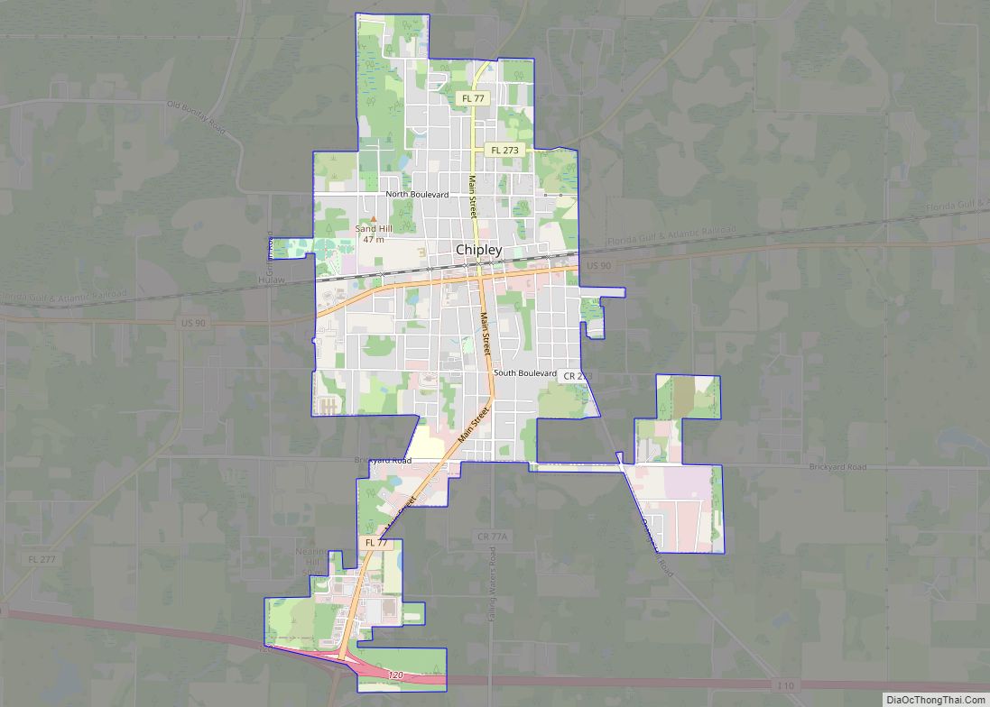 Map of Chipley city