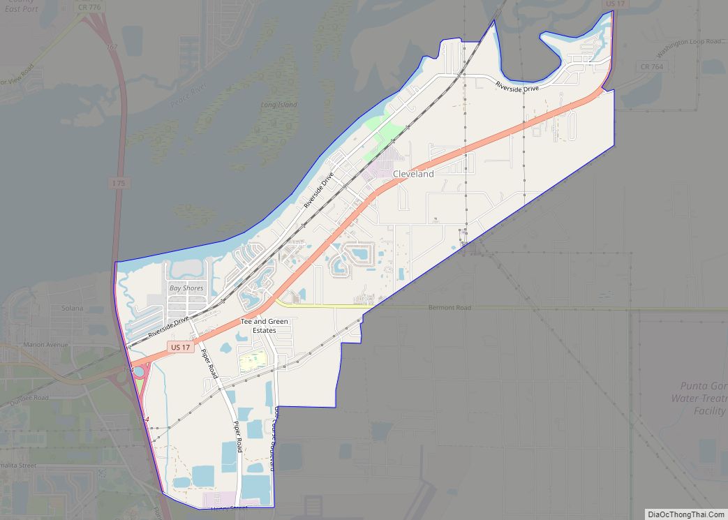 Map of Cleveland CDP, Florida
