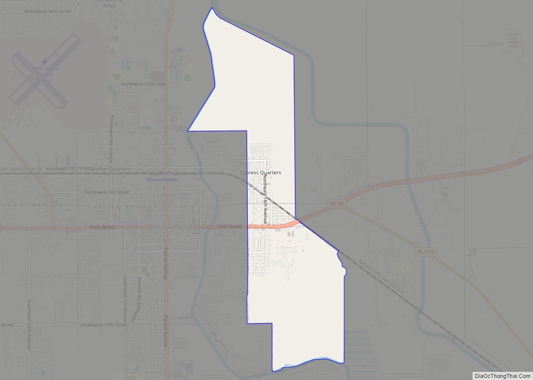 Map of Cypress Quarters CDP