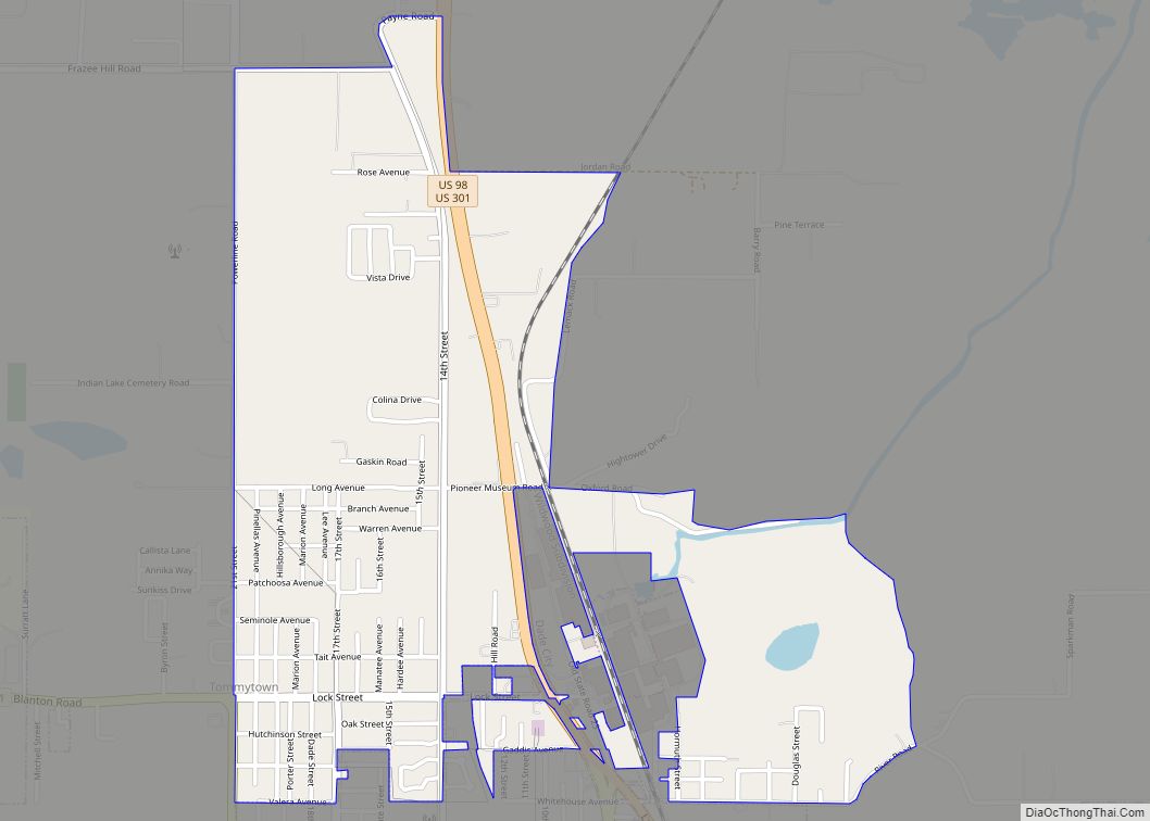 Map of Dade City North CDP