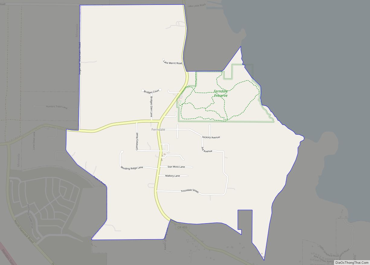 Map of Ferndale CDP, Florida