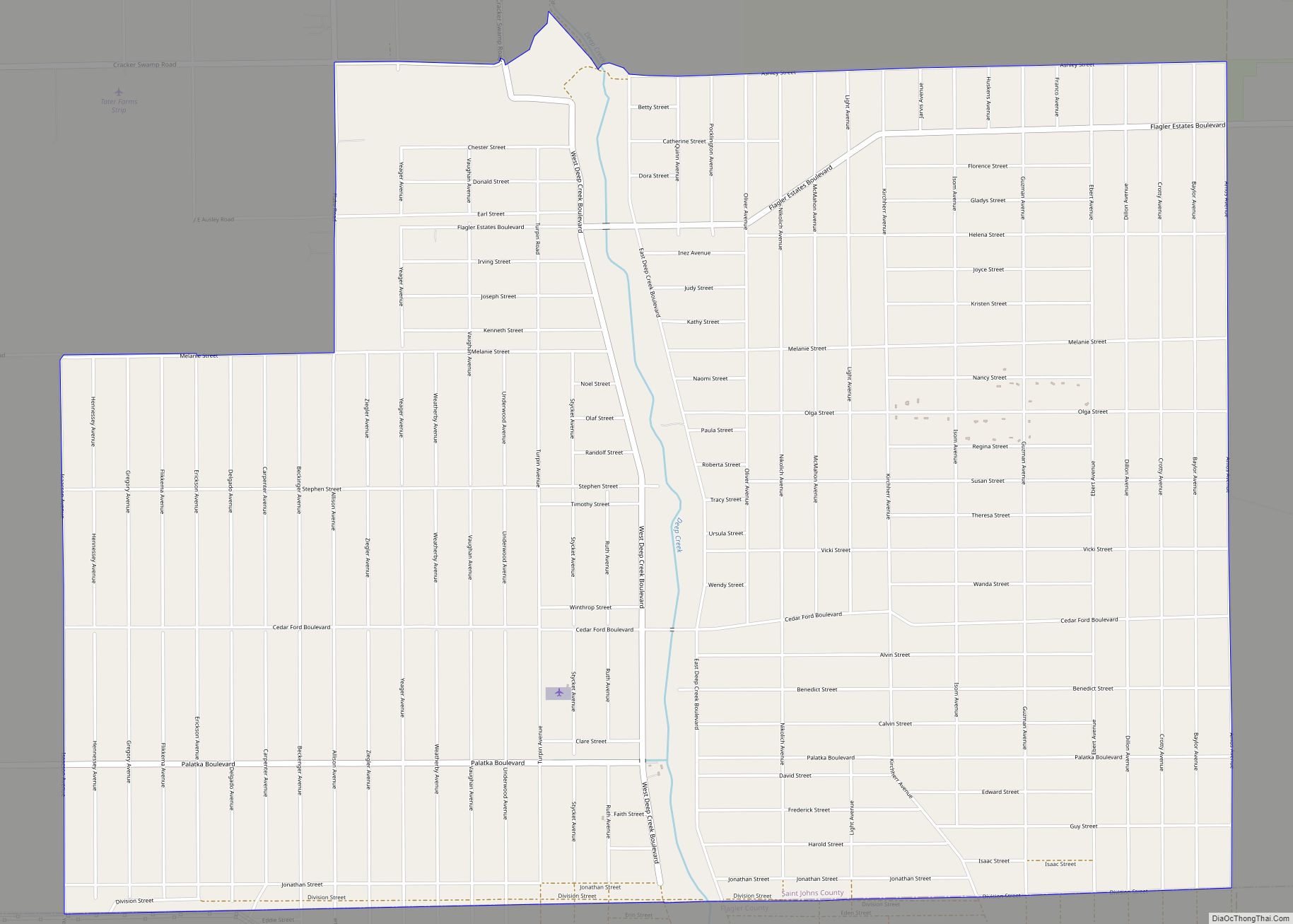 Map of Flagler Estates CDP