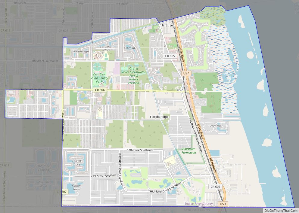 Map of Florida Ridge CDP