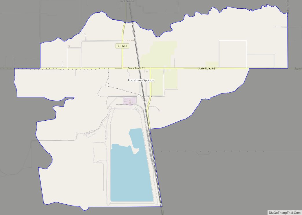 Map of Fort Green Springs CDP