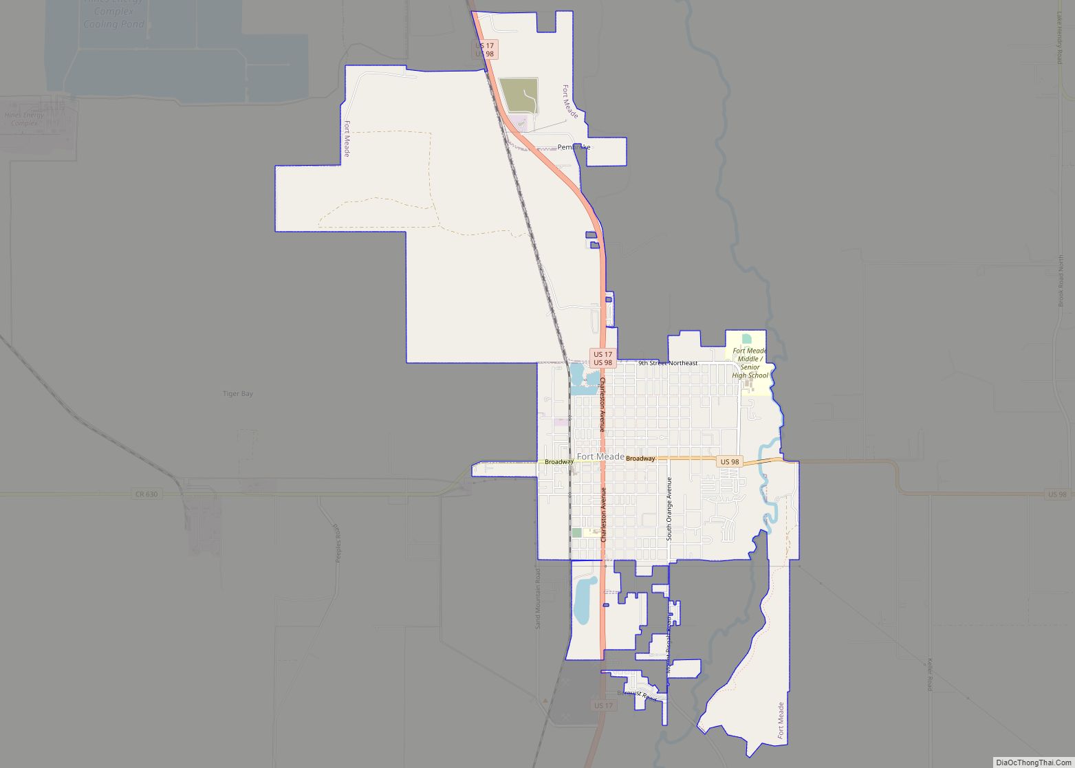 Map of Fort Meade city