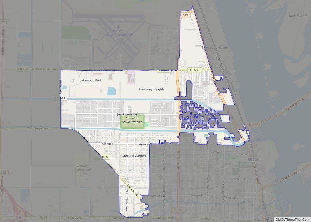 Map of Fort Pierce North CDP