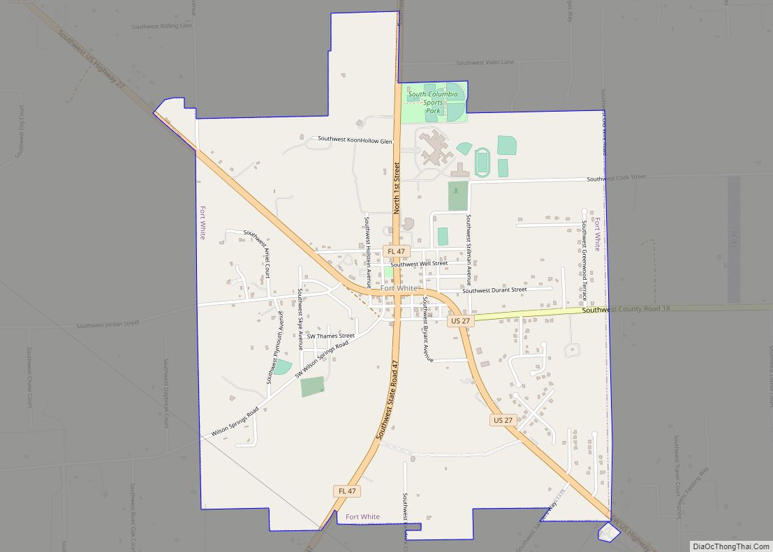 Map of Fort White town