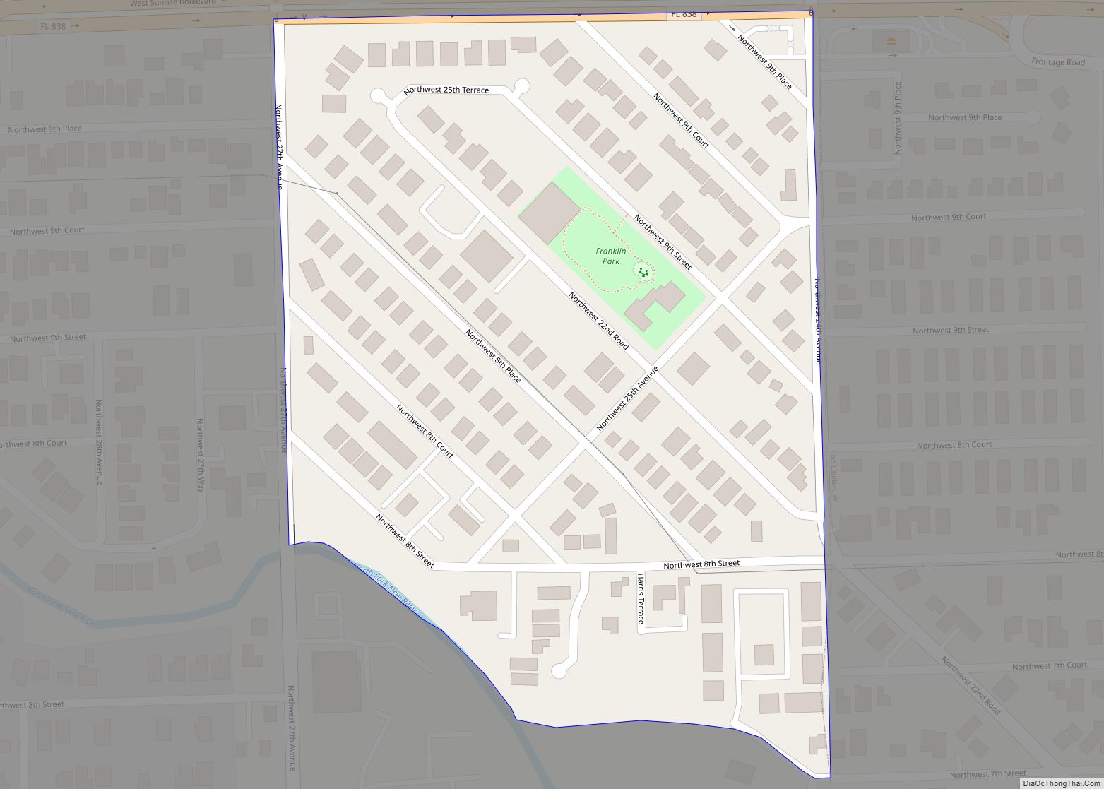Map of Franklin Park CDP