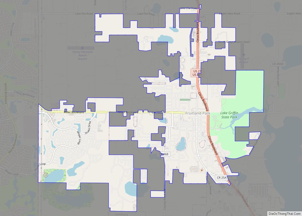 Map of Fruitland Park city