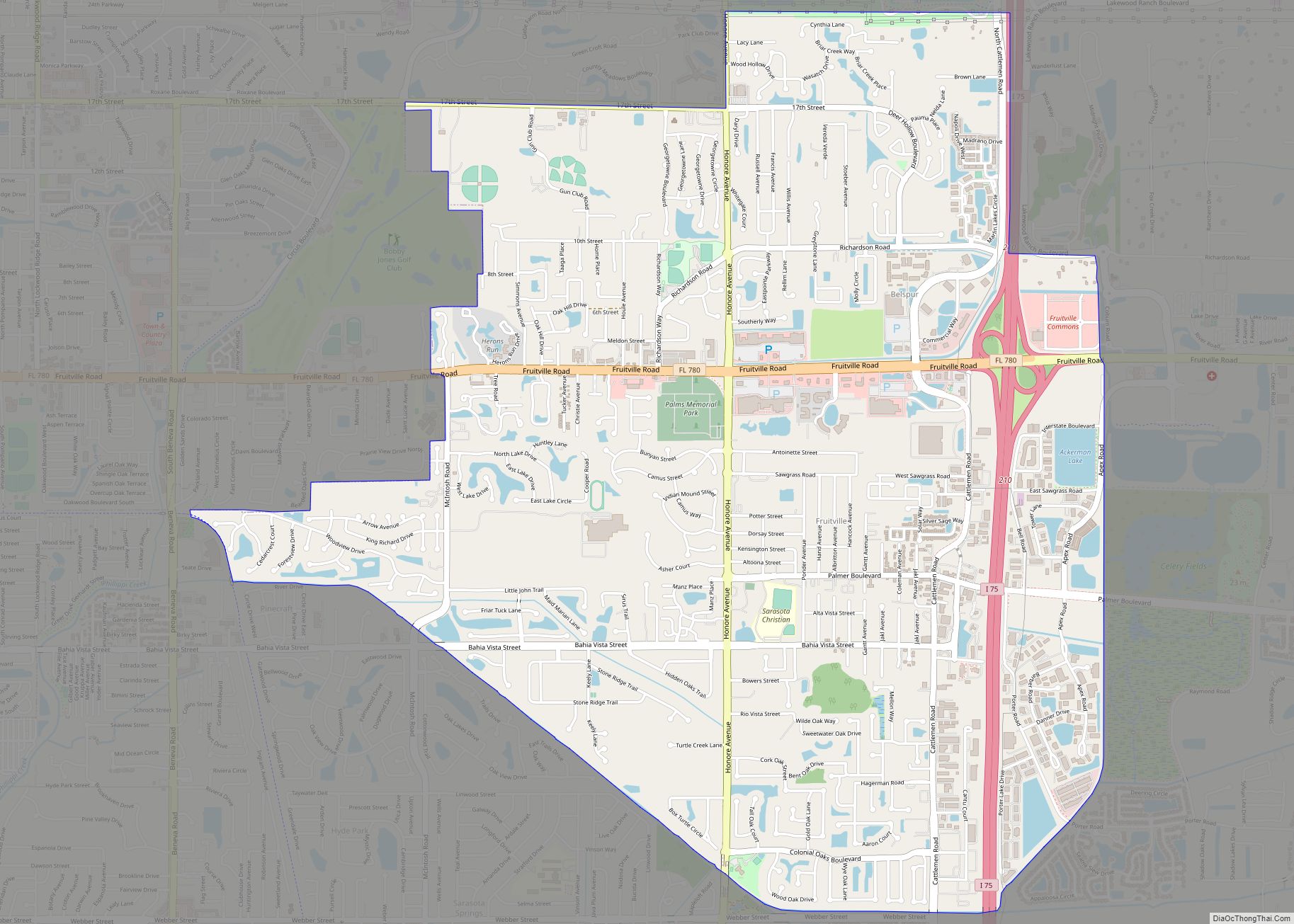 Map of Fruitville CDP