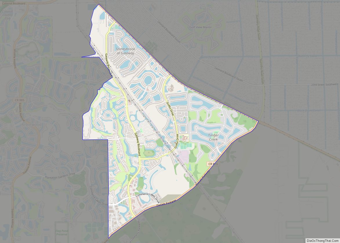 Map of Gateway CDP, Florida