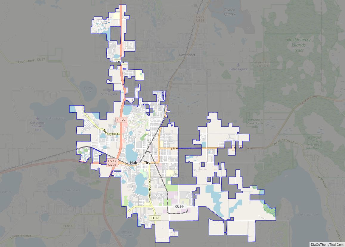 Map of Haines City city