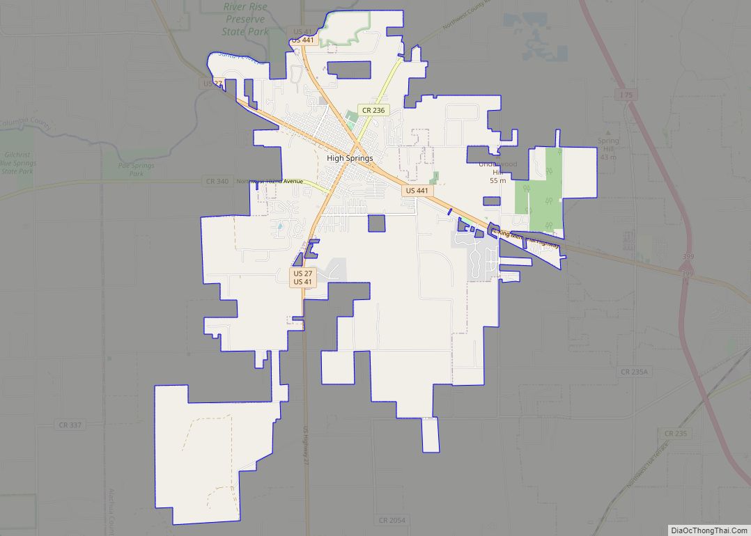 Map of High Springs city