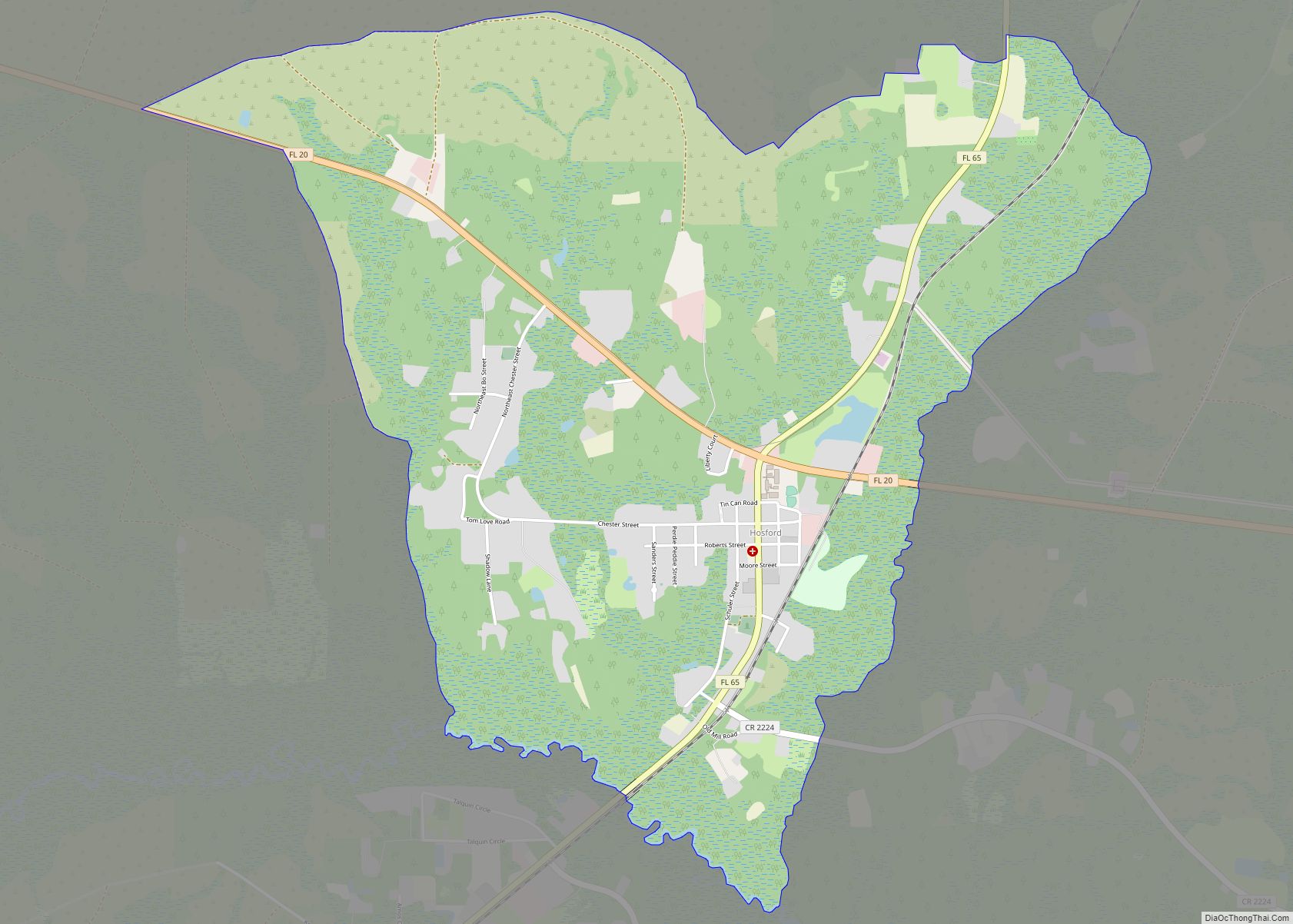 Map of Hosford CDP