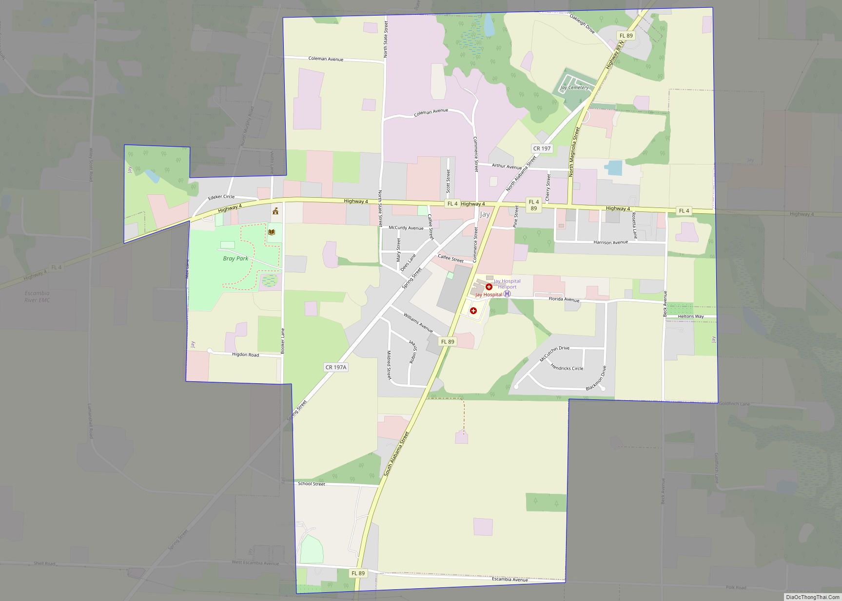 Map of Jay town