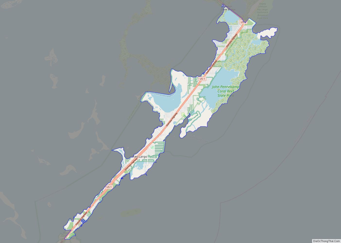Map of Key Largo CDP