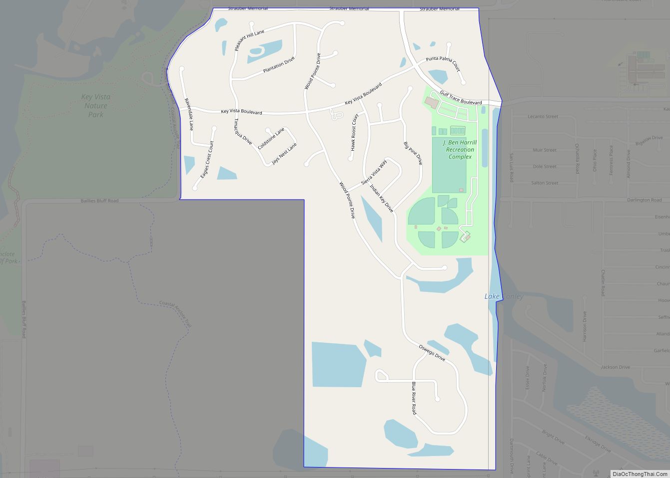 Map of Key Vista CDP