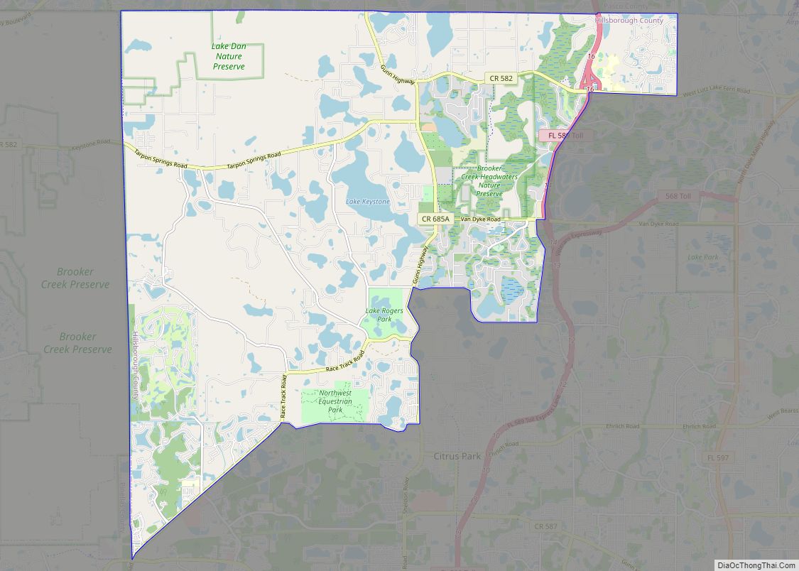 Map of Keystone CDP, Florida