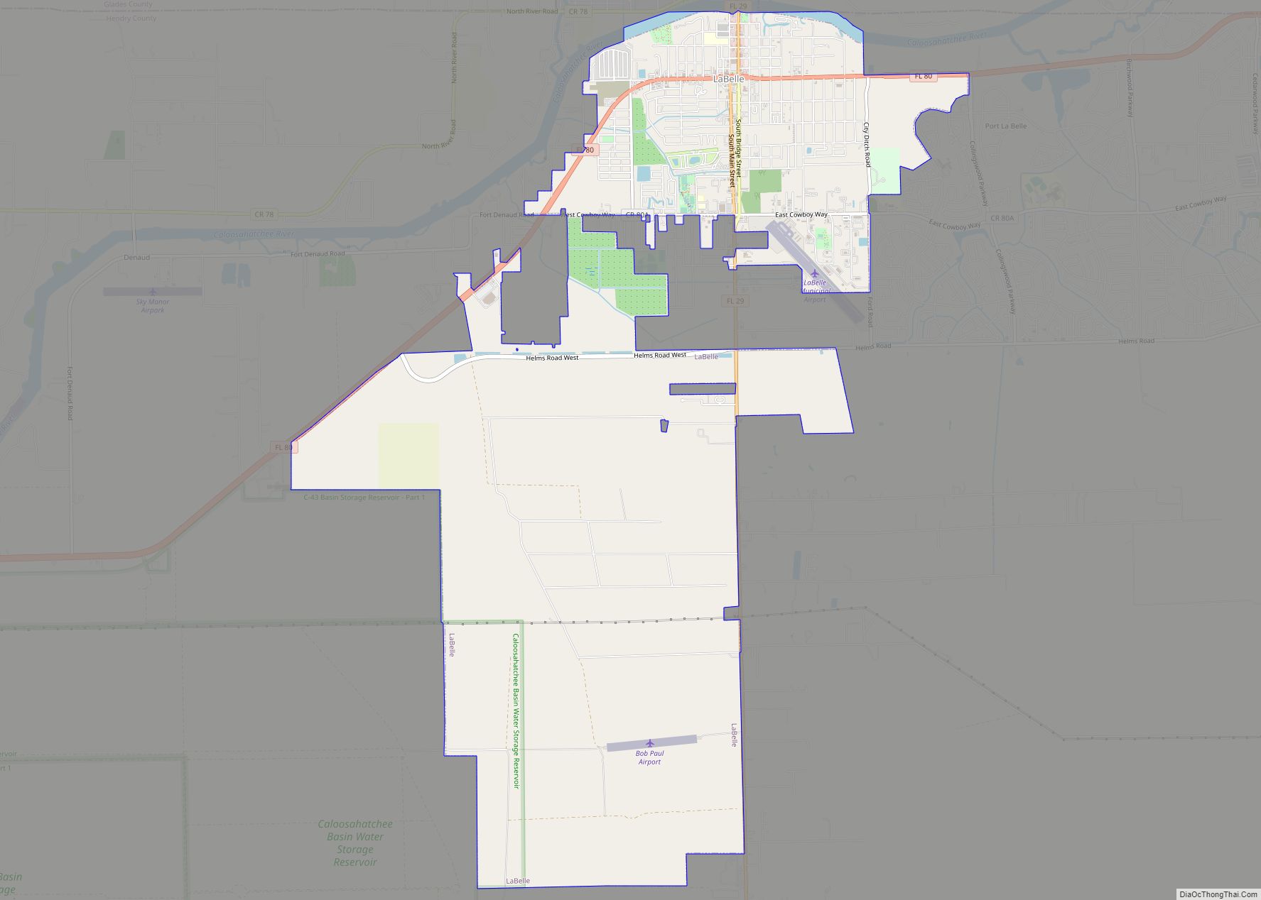 Map of LaBelle city