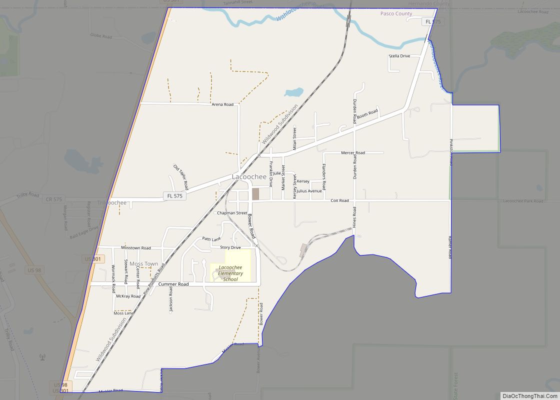 Map of Lacoochee CDP