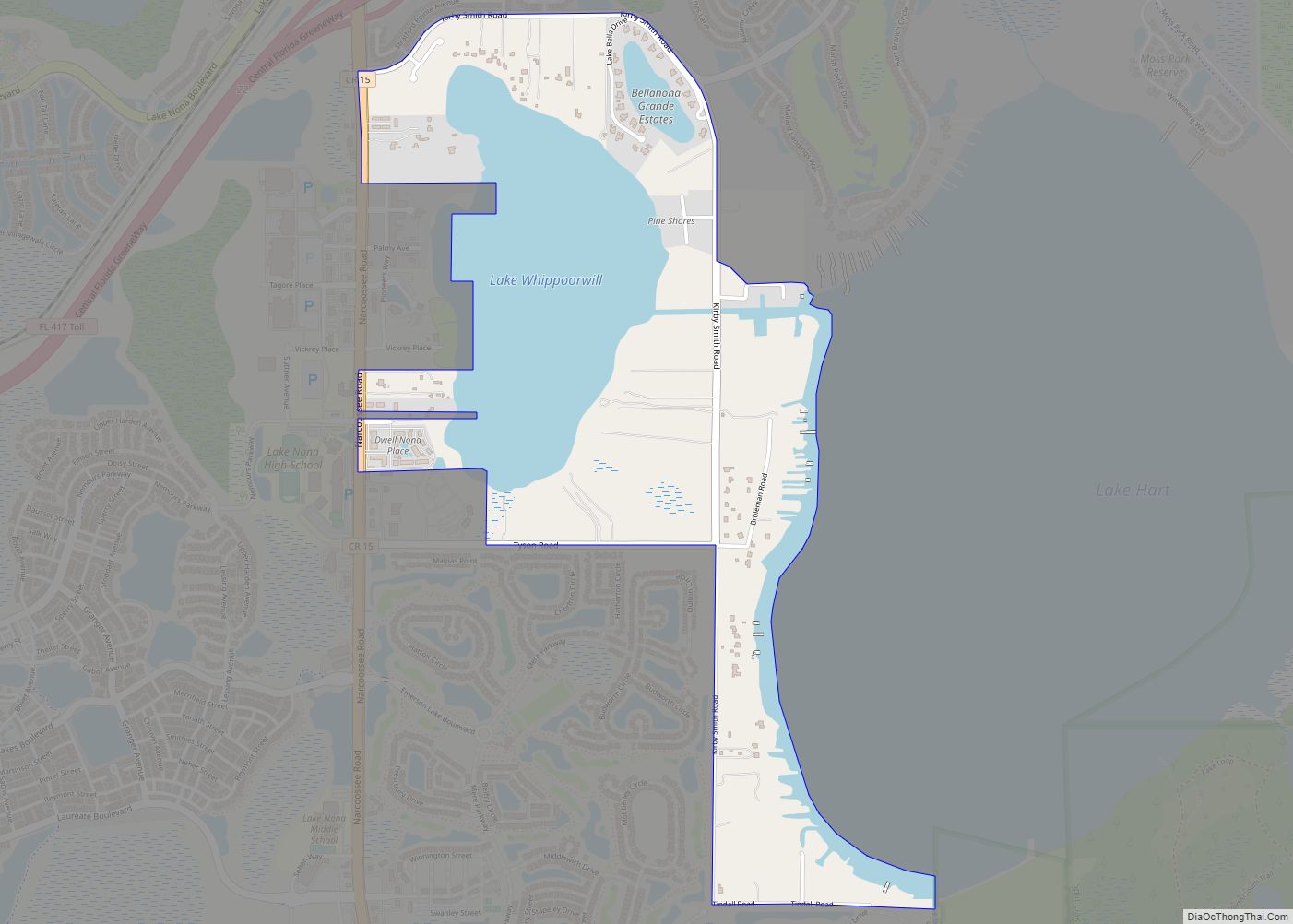 Map of Lake Hart CDP