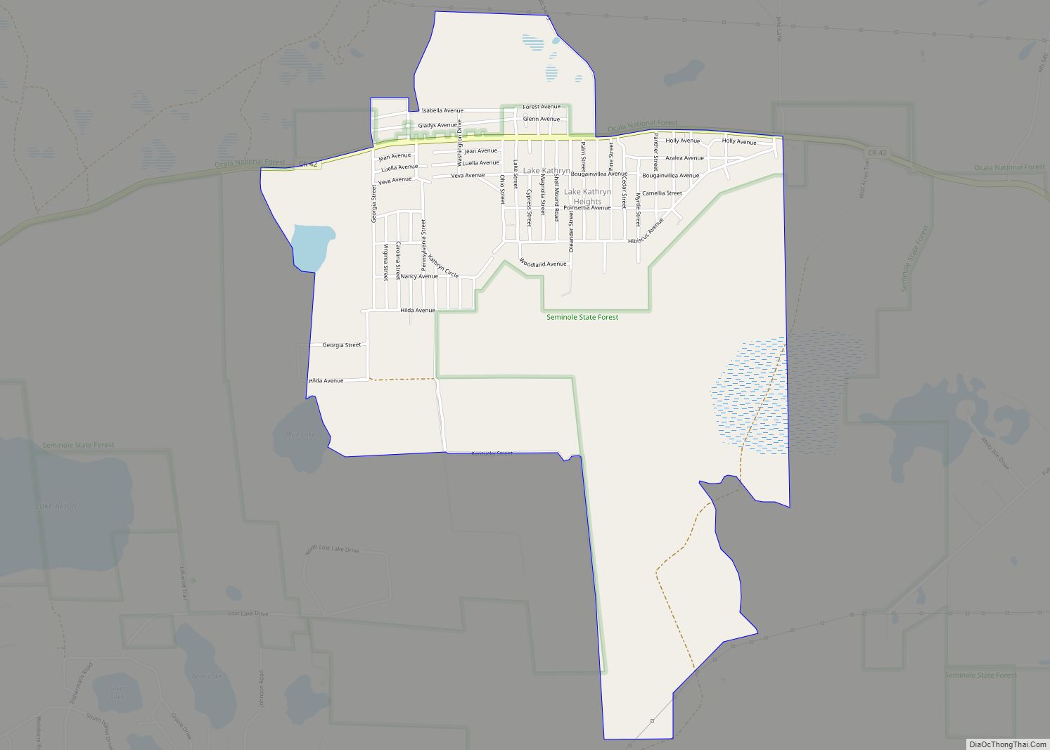Map of Lake Kathryn CDP