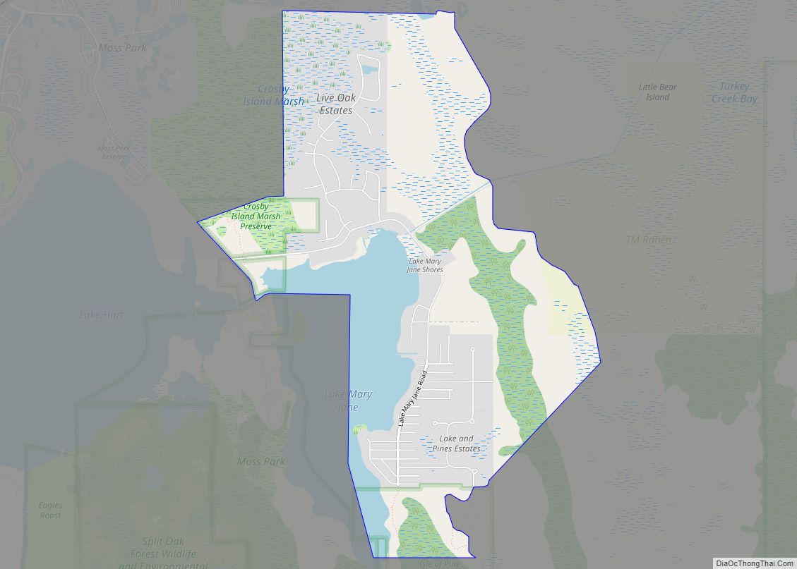 Map of Lake Mary Jane CDP