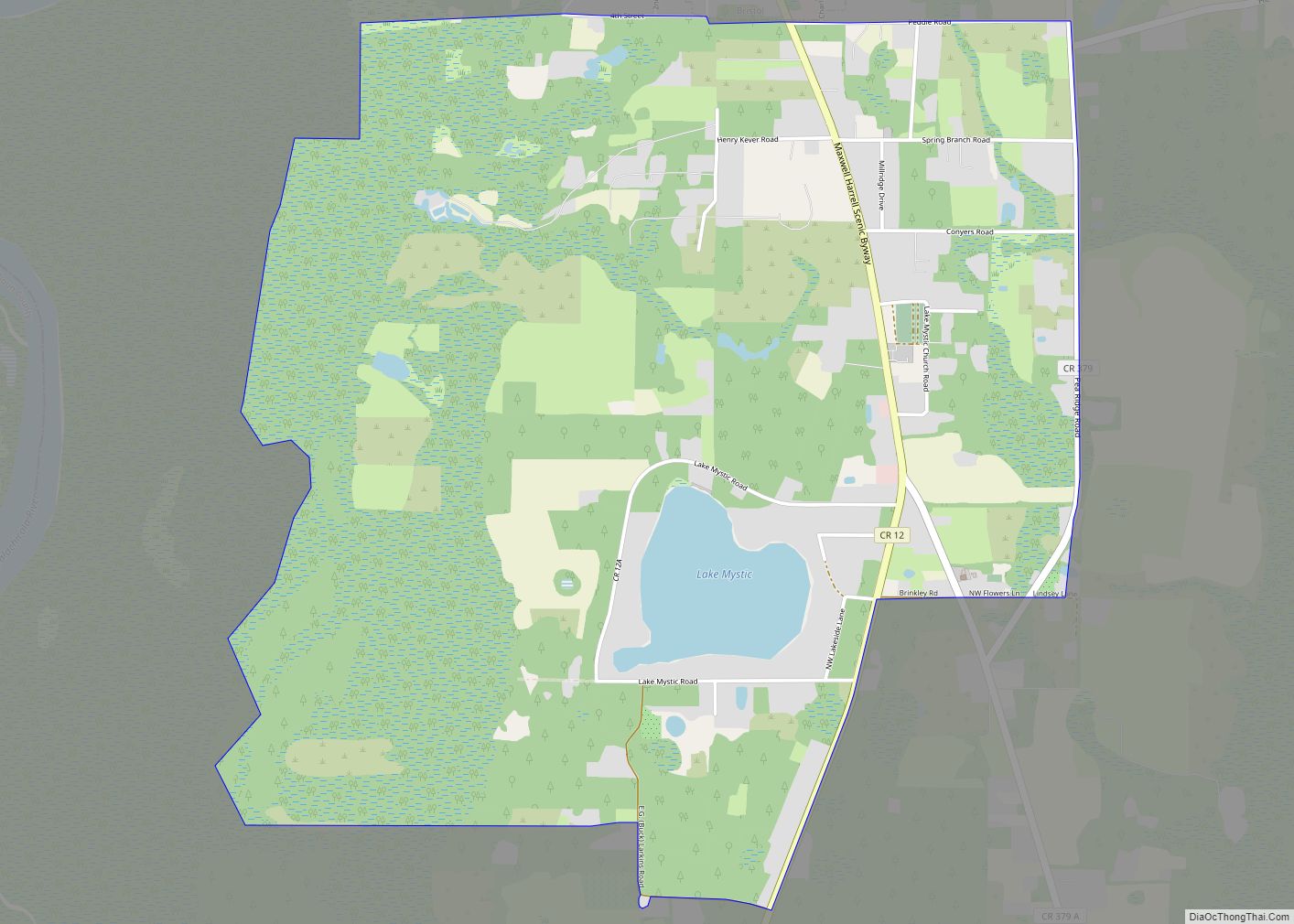 Map of Lake Mystic CDP