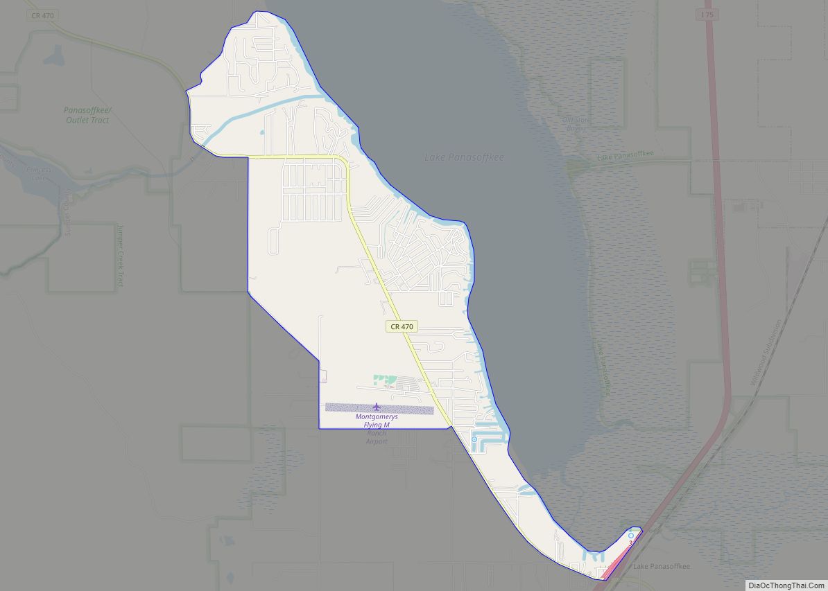 Map of Lake Panasoffkee CDP