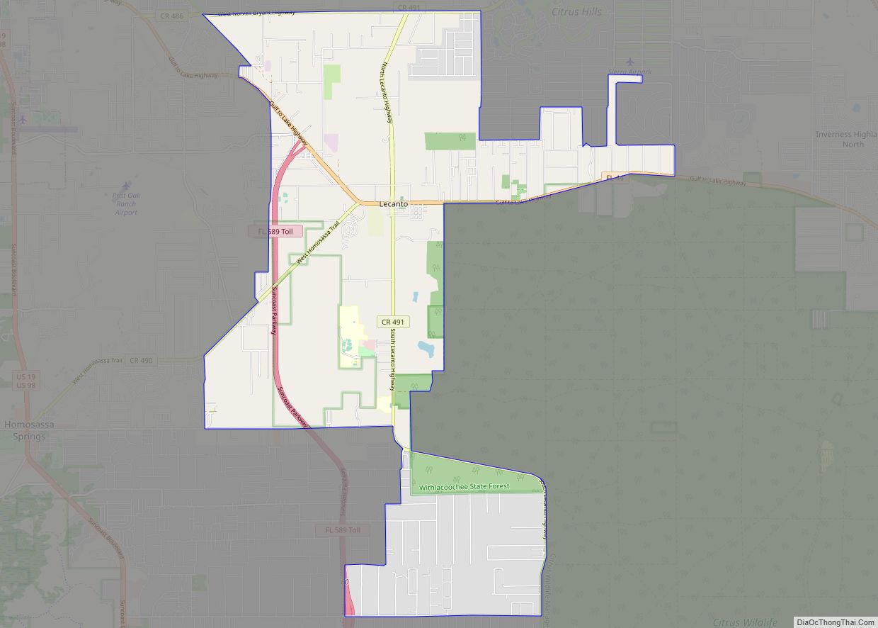Map of Lecanto CDP