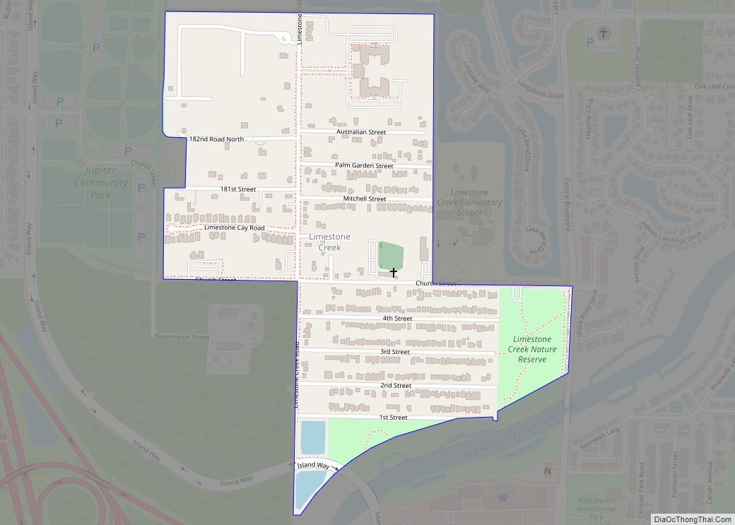 Map of Limestone Creek CDP