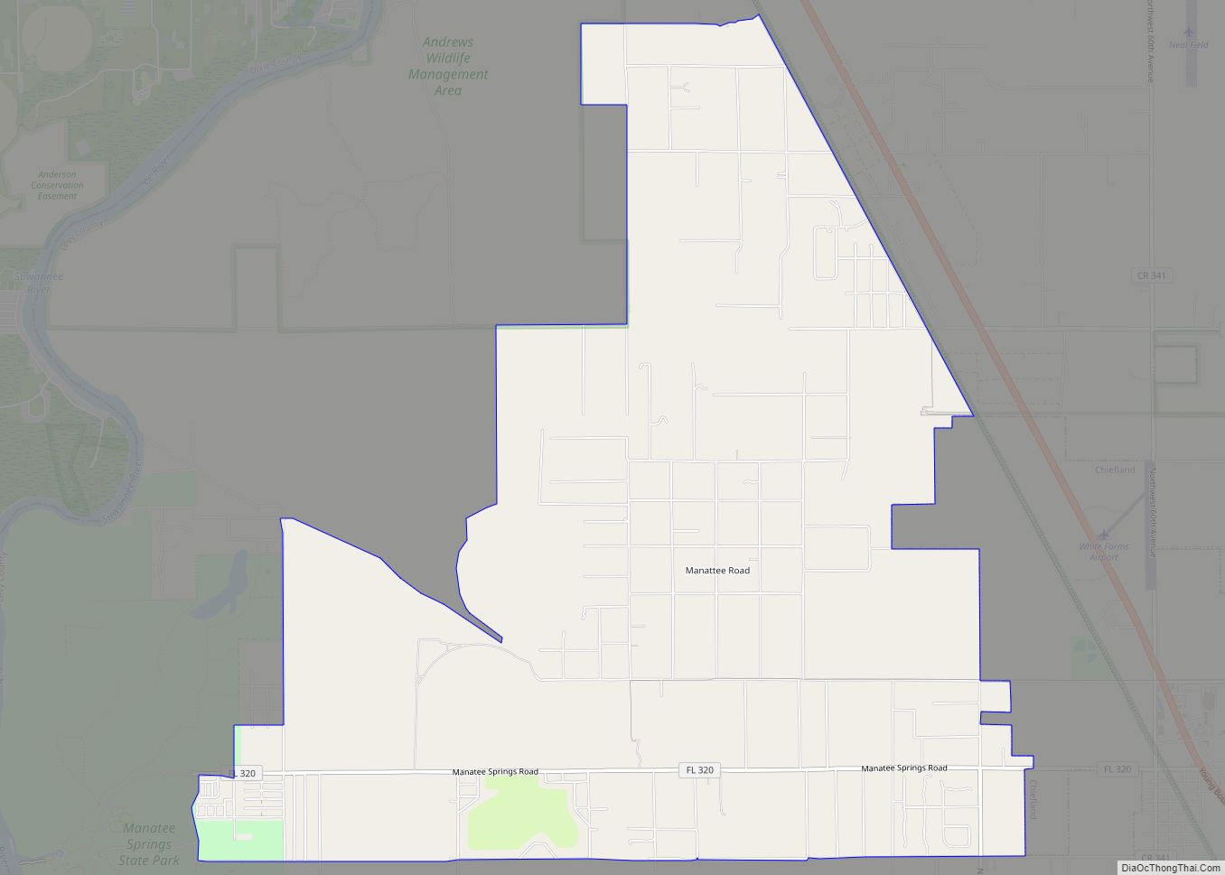Map of Manatee Road CDP