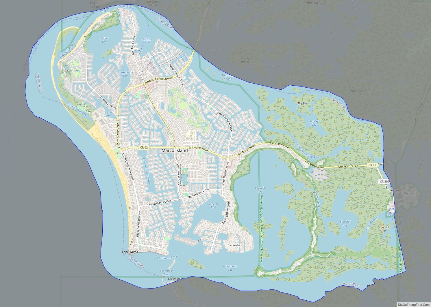 Map of Marco Island city