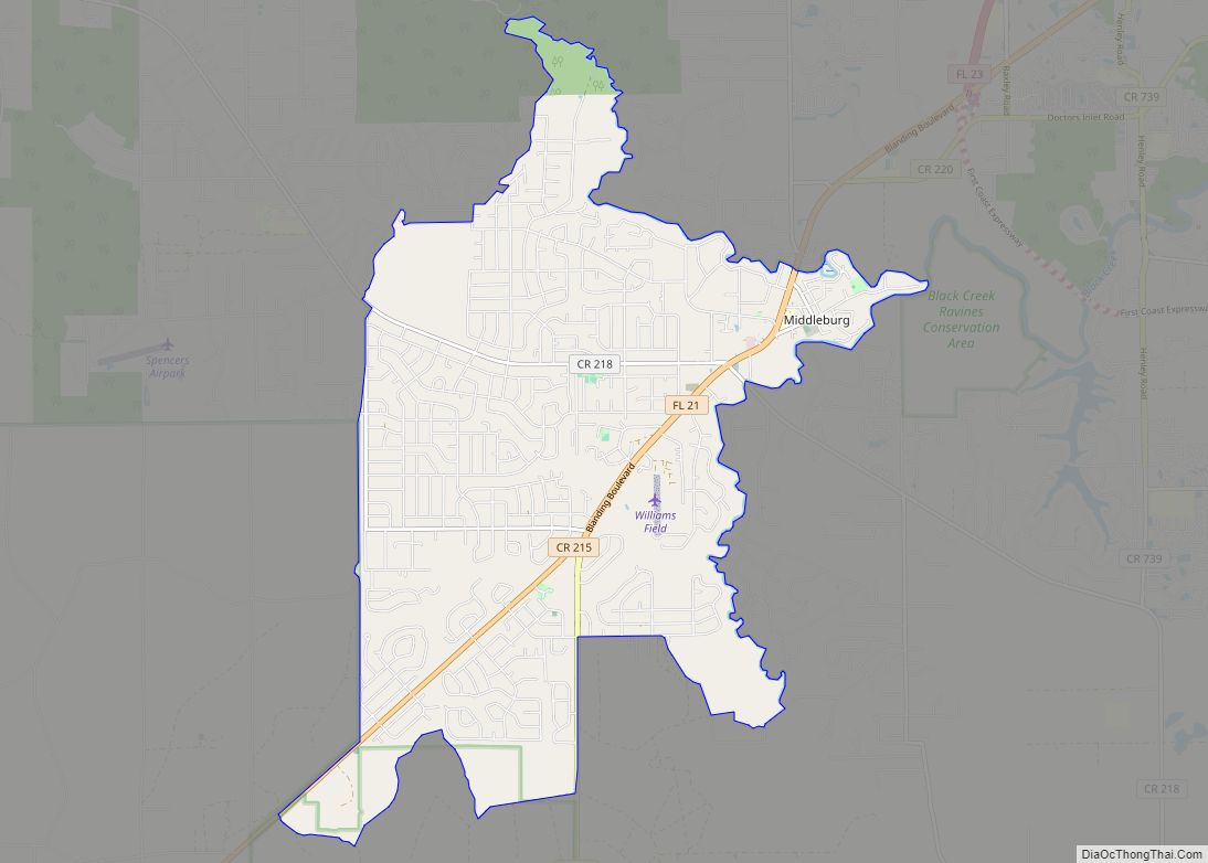 Map of Middleburg CDP