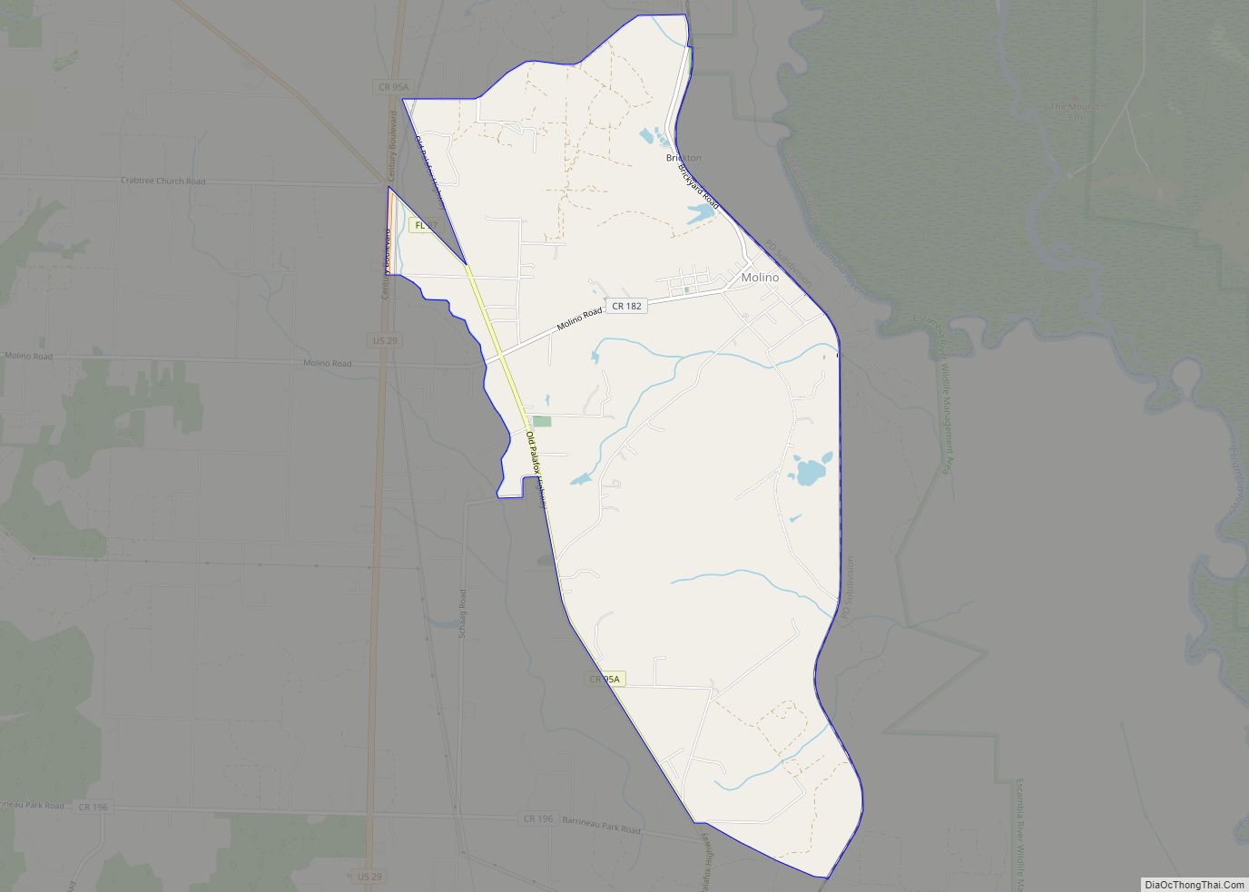 Map of Molino CDP