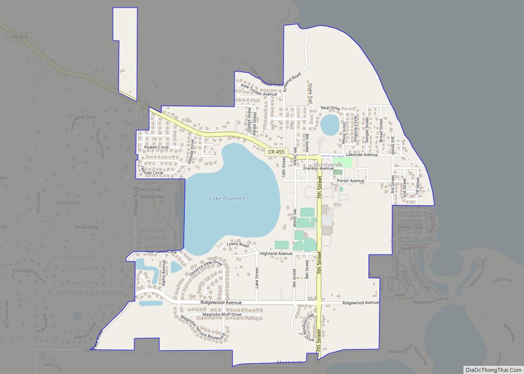 Map of Montverde town