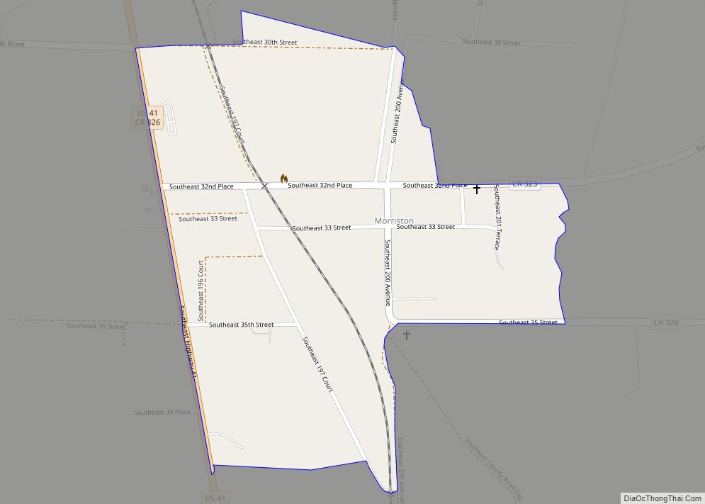 Map of Morriston CDP