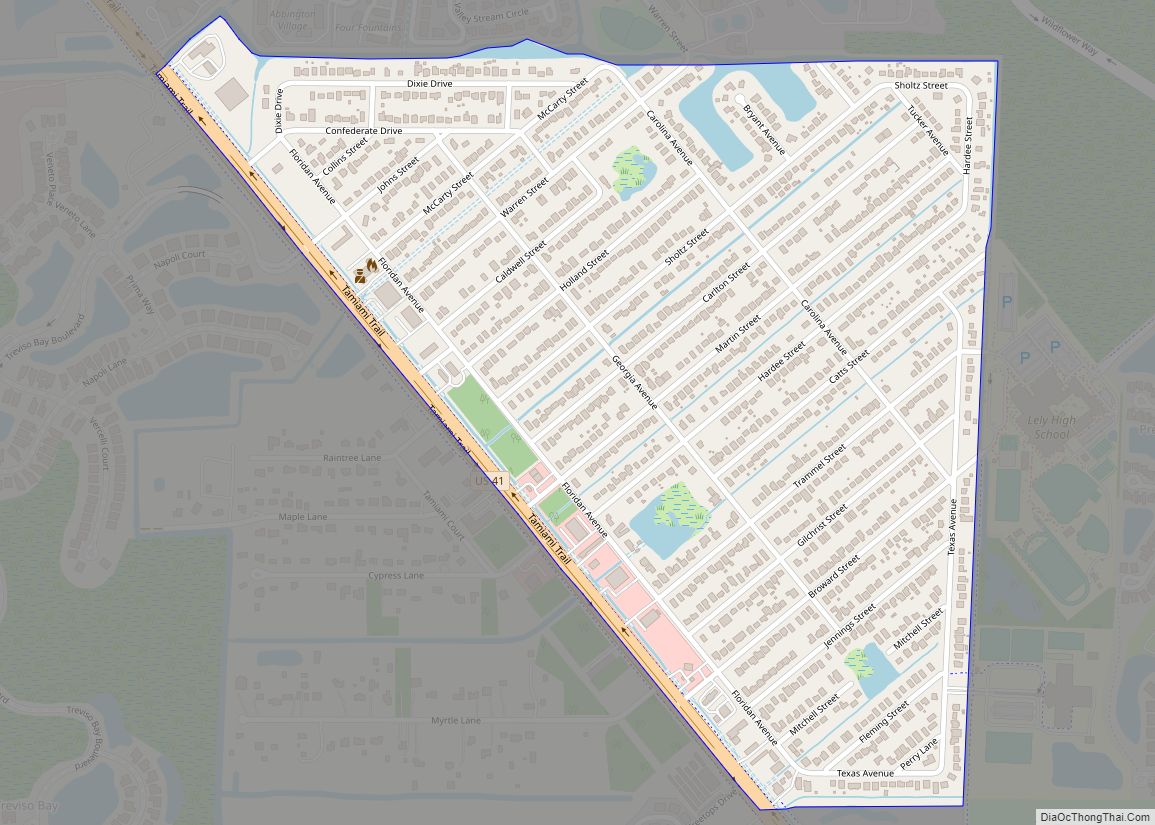 Map of Naples Manor CDP