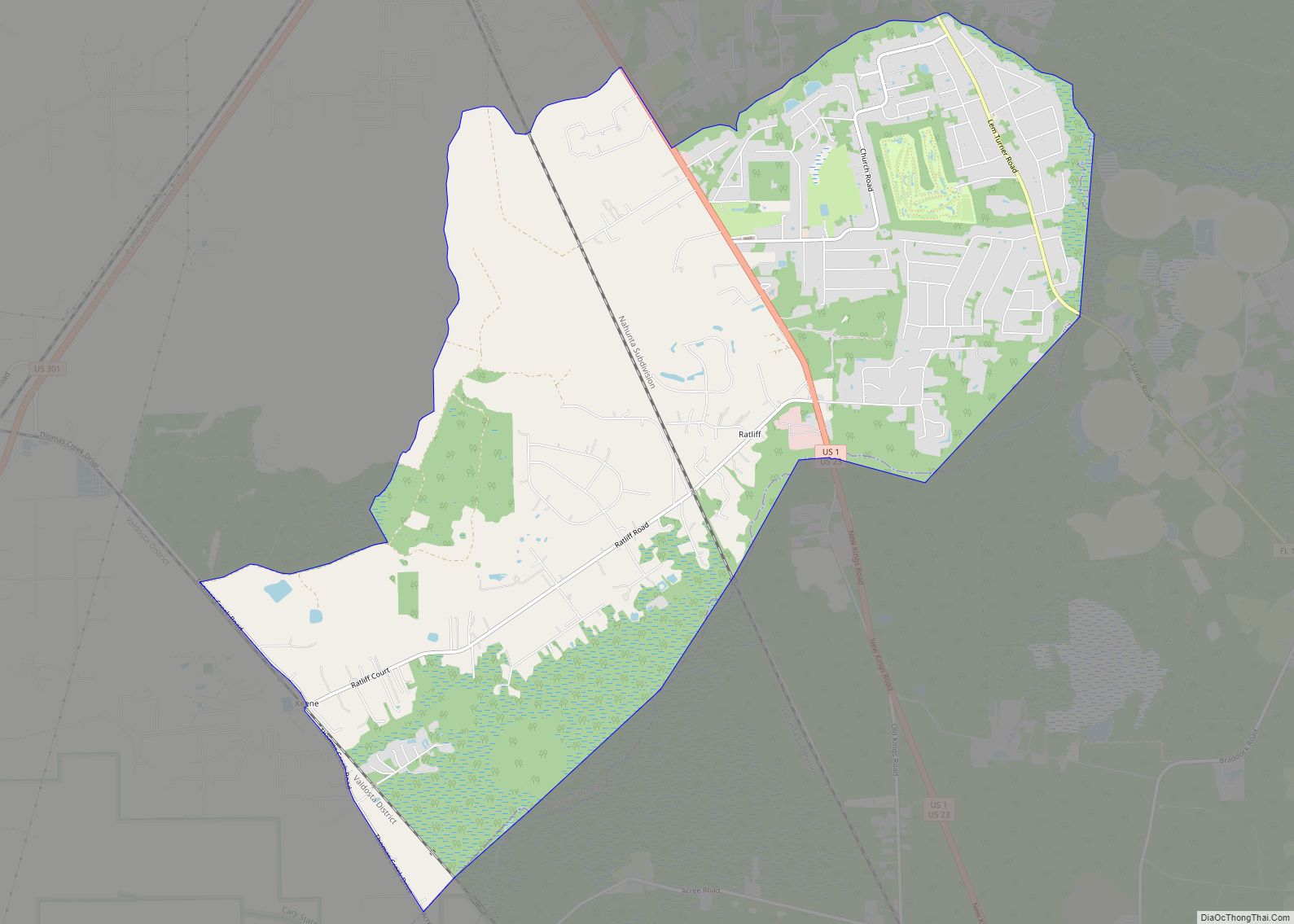 Map of Nassau Village-Ratliff CDP