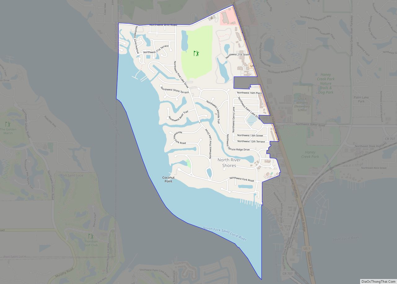 Map of North River Shores CDP