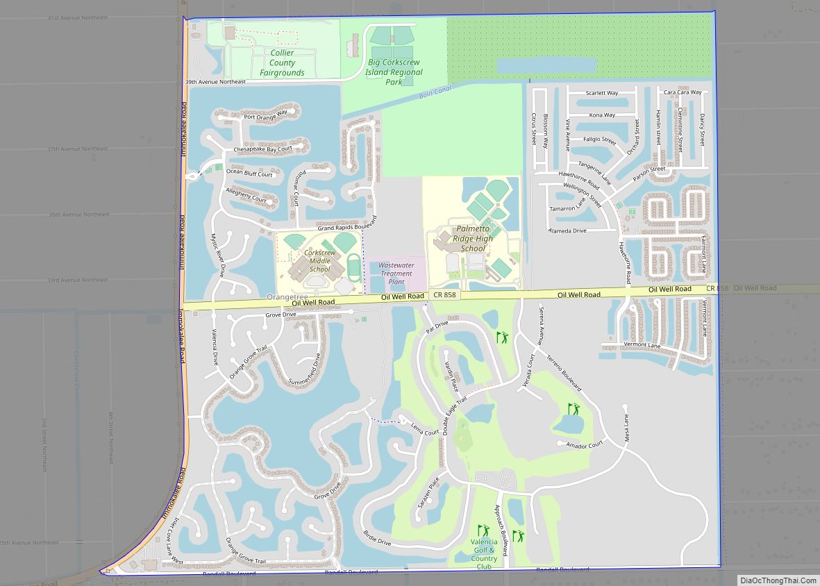 Map of Orangetree CDP