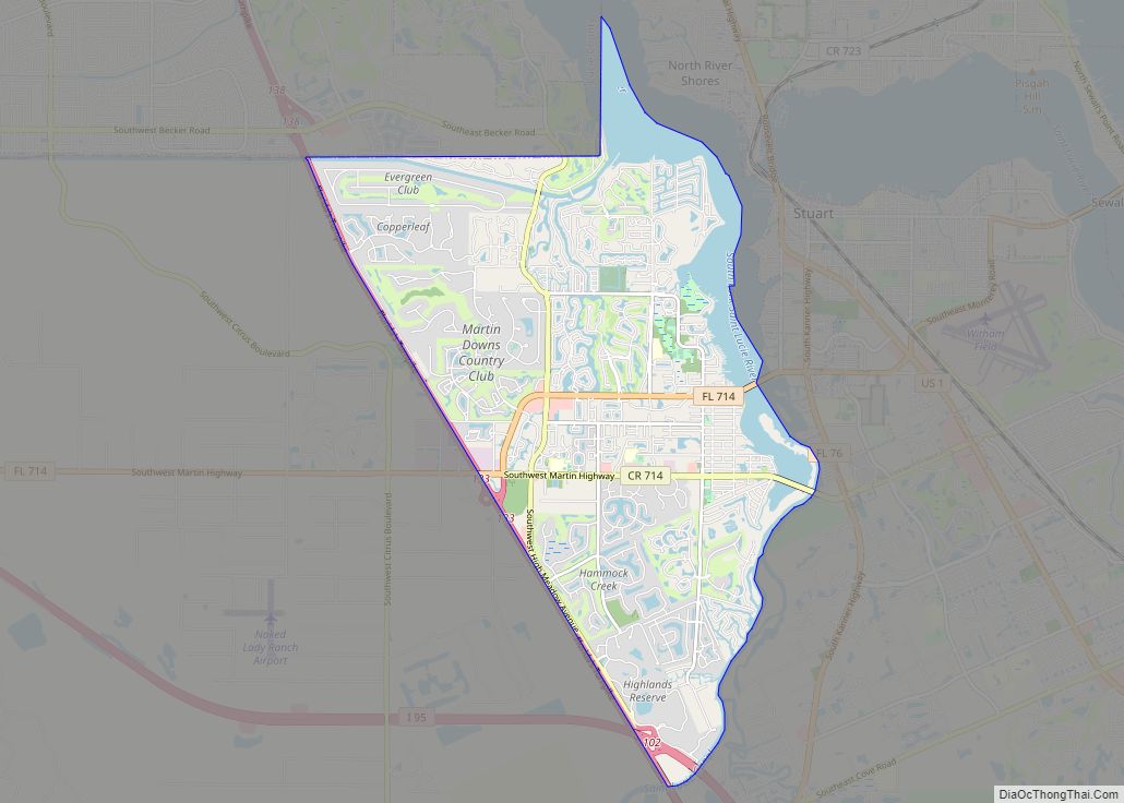 Map of Palm City CDP