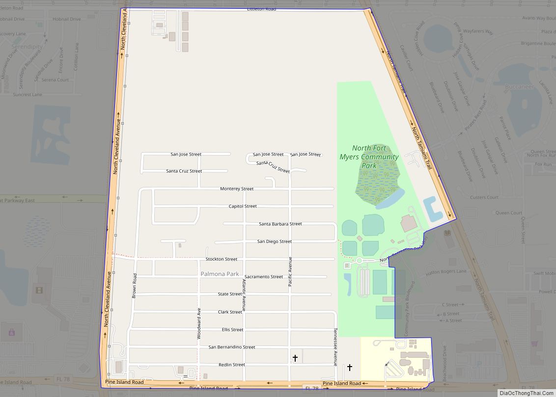 Map of Palmona Park CDP