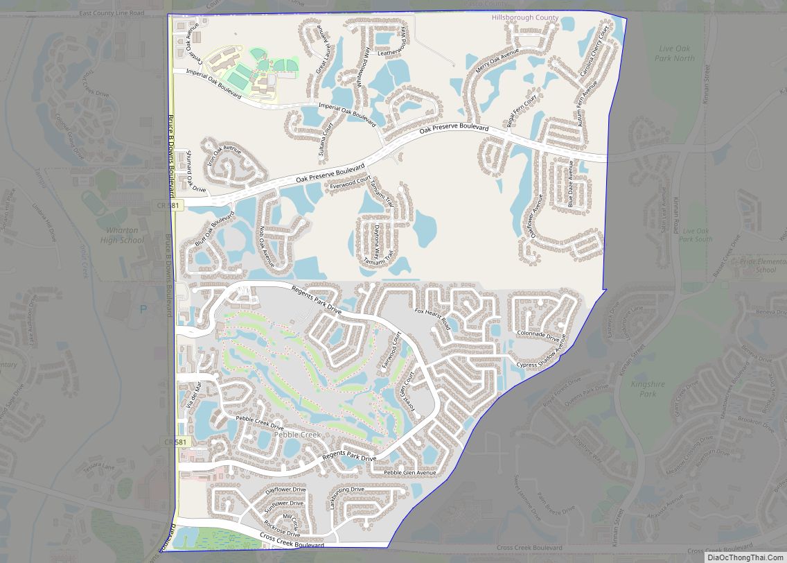 Map of Pebble Creek CDP