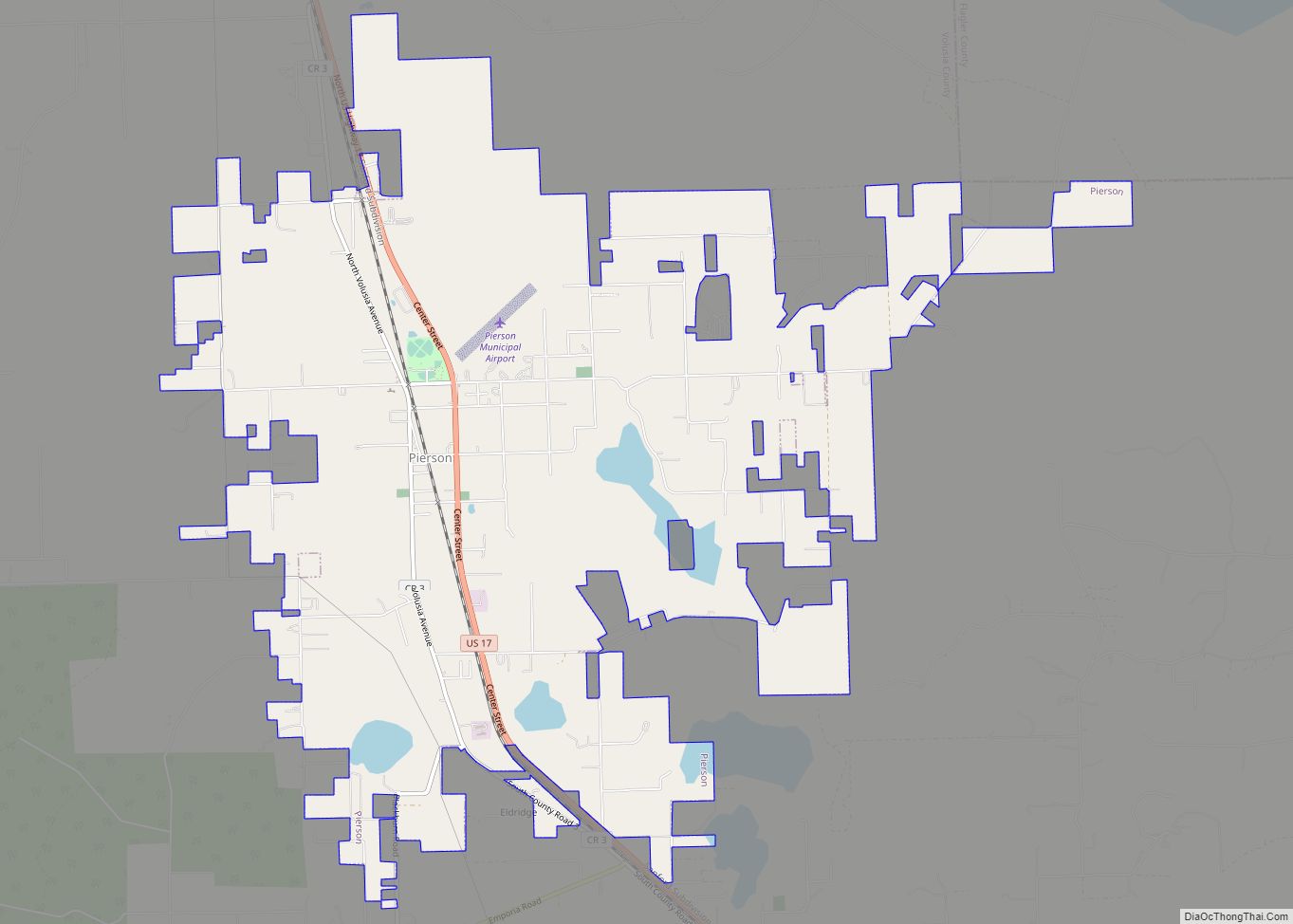 Map of Pierson town