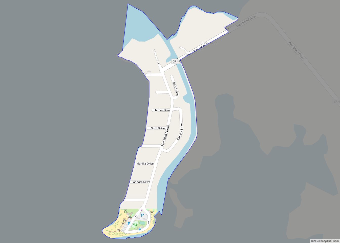 Map of Pine Island CDP