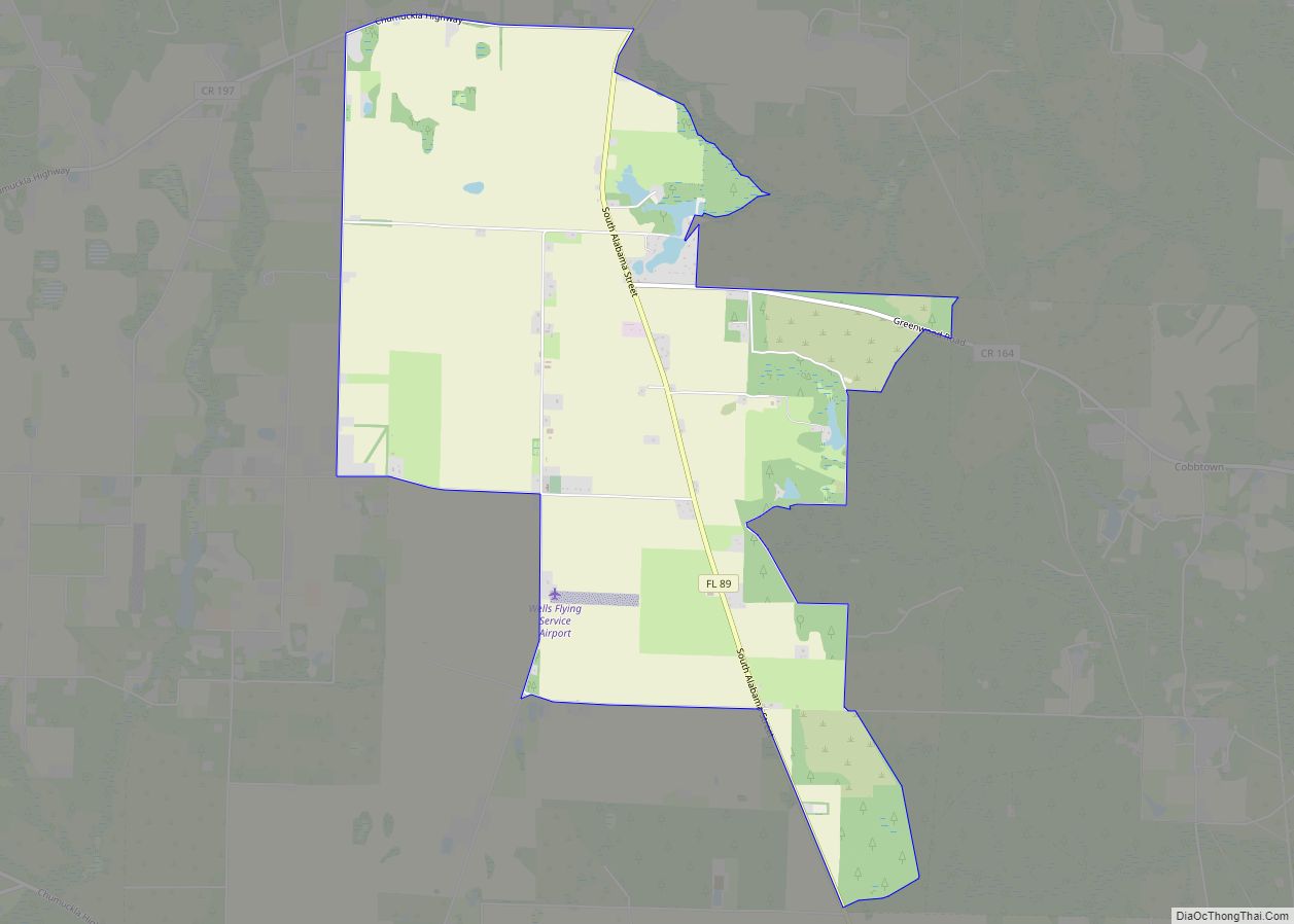 Map of Pine Level CDP, Florida