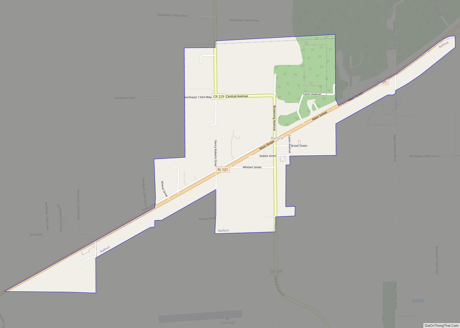Map of Raiford town